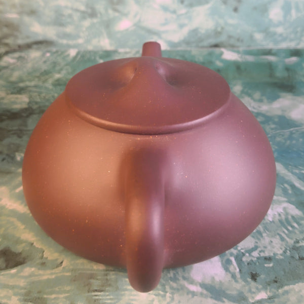 Zisha teapot Jing Zhou Shi Piao, handmade by 实力派匠人 曹丹 紫泥“景洲石瓢”