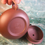 Zisha teapot Fang Gu, handmade by 实力派匠人 洪维 紫泥“仿古”