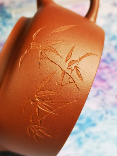 Zisha teapot by 实力派匠人 紫泥 “双扁”