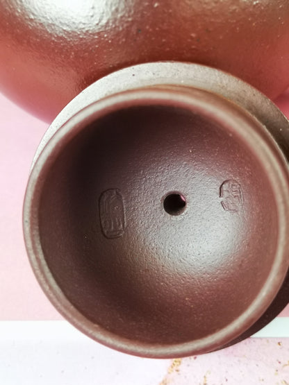 zisha teapot Xi Shi, handmade by 实力派匠人 周法明 石红之父 Shi Hong 石红”西施”