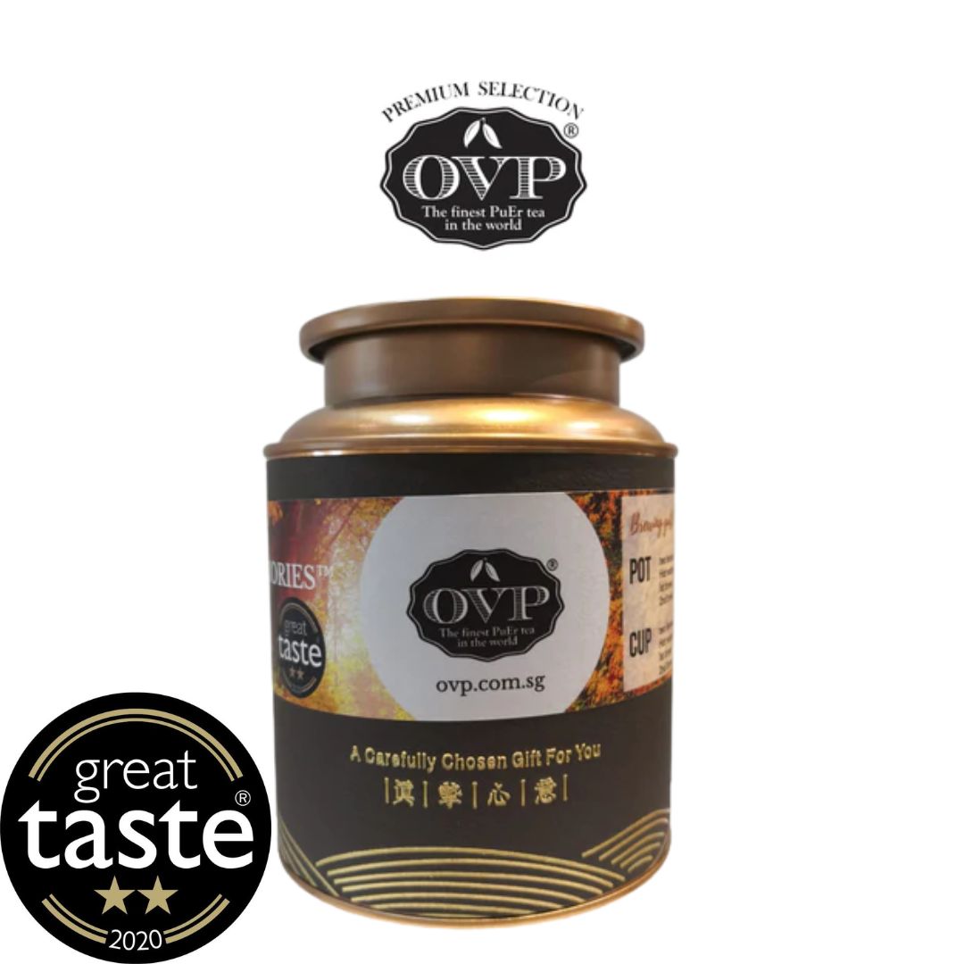 茶醉南洋 · 古树普洱熟茶 迷你方砖  OVP GOLDEN MEMORIES® mini tea bricks Ripe Pu’erh from Ancient Trees Great Taste Award 2020 (U.K.) Winner