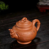 Zisha teapot by artist Level 2, MU Ming-Long 穆明龙（L2-2019）稀有蟹黄段泥"笑樱竹节" （收藏重器）