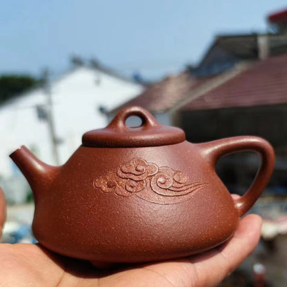 老降坡泥 （红降）子冶石瓢  紫砂壶 实力派匠人 刘海霞 手作 Yixing Zisha teapot handmade by Studio Craftsmanship LIU Hai-Xia JIANG PO NI Shi Piao Shape