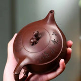 Zisha teapot Mig Yuan, handmade by Artist Level 2 CHEN Ya-Ping （L2-2016） 陈亚萍 老紫泥 "鸣远"
