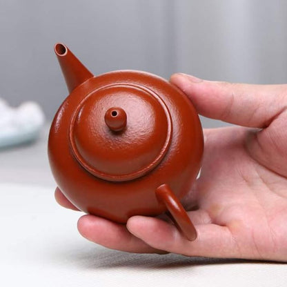 朱泥  水平 紫砂壶 国家级 工艺美术员 朱丽萍 Yixing Zisha teapot handmade by artist Level 5, ZHU Li-Ping（L5-2012）ZHU NI Shui Ping shape
