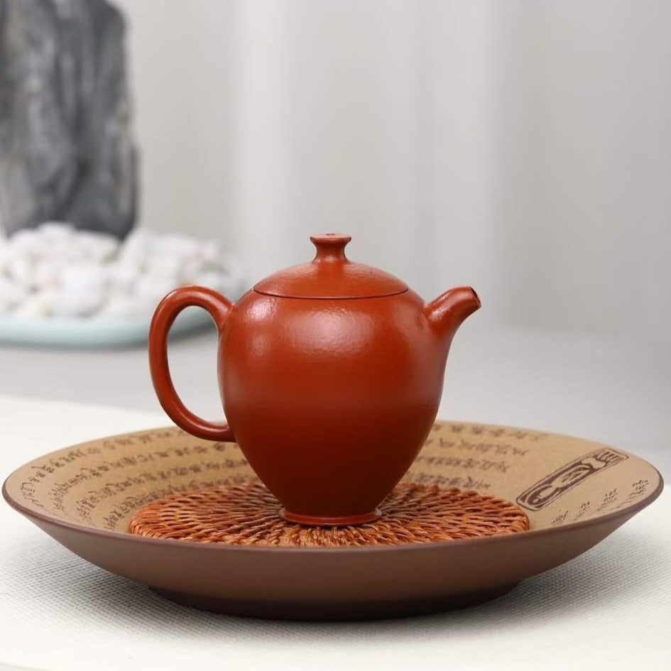 朱泥  怀香 紫砂壶 国家级 工艺美术员 朱丽萍 Yixing Zisha teapot handmade by artist Level 5, ZHU Li-Ping（L5-2012）ZHU NI PAN HU Huai Xiang shape