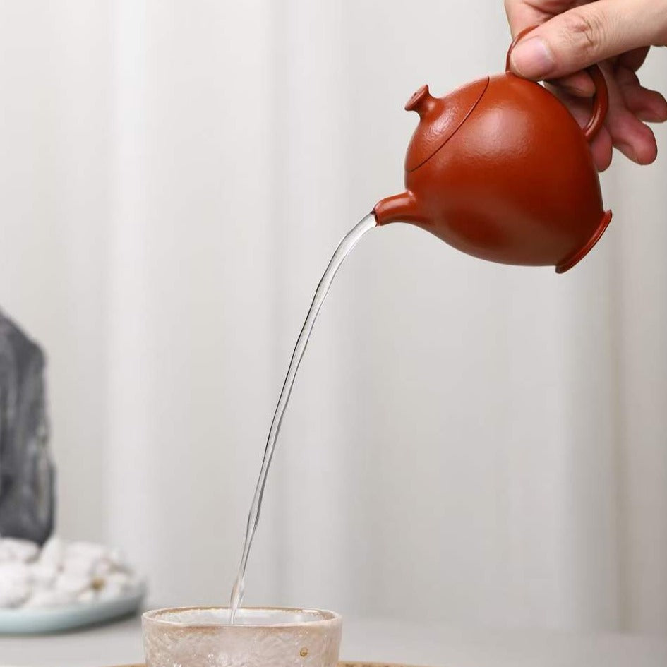 朱泥  怀香 紫砂壶 国家级 工艺美术员 朱丽萍 Yixing Zisha teapot handmade by artist Level 5, ZHU Li-Ping（L5-2012）ZHU NI PAN HU Huai Xiang shape