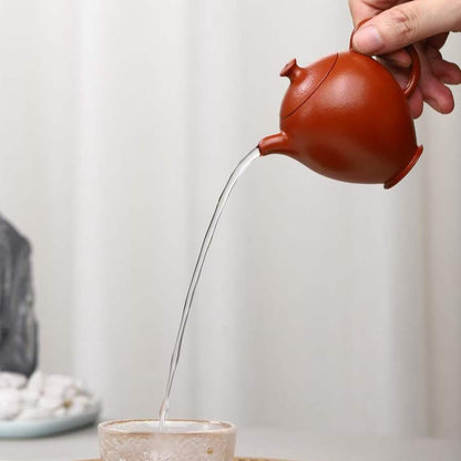 朱泥  怀香 紫砂壶 国家级 工艺美术员 朱丽萍 Yixing Zisha teapot handmade by artist Level 5, ZHU Li-Ping（L5-2012）ZHU NI PAN HU Huai Xiang shape