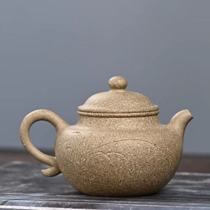 Zisha teapot Lian Zi, handmade by artist Level 3, YU Zhen 俞震（L3-2018）五彩段泥 DUAN NI “莲子”