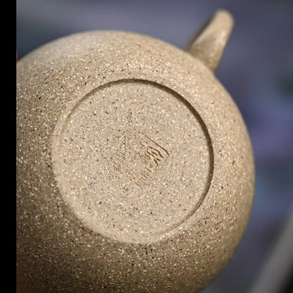 Zisha teapot Lian Zi, handmade by artist Level 3, YU Zhen 俞震（L3-2018）五彩段泥 DUAN NI “莲子”