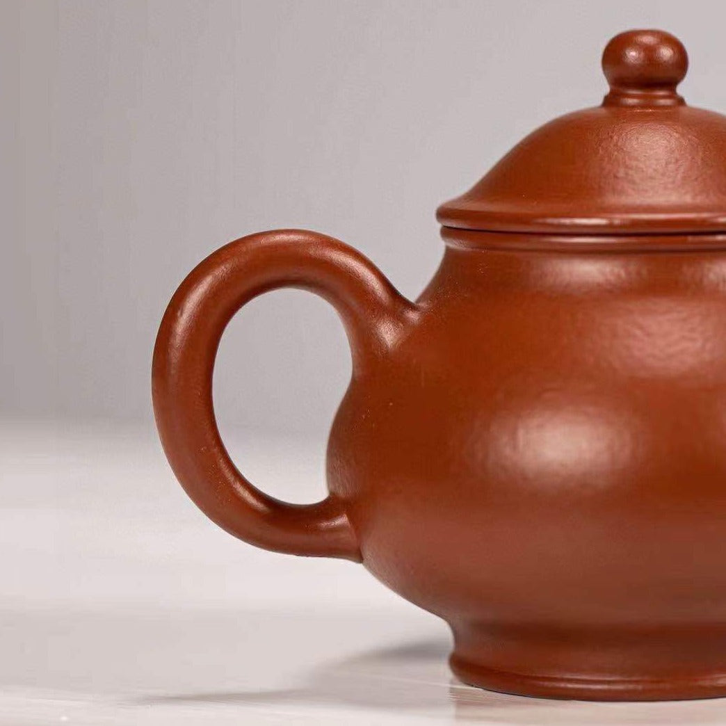 朱泥  潘壶 紫砂壶 国家级 工艺美术员 朱丽萍 Yixing Zisha teapot handmade by artist Level 5, ZHU Li-Ping（L5-2012）ZHU NI PAN HU