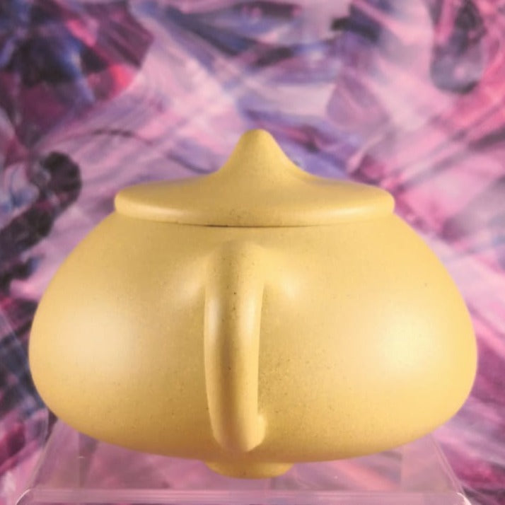 Zisha teapot Shi Piao , handmade y Artist Level 4, ZHANG Ke 张轲 (L4-2021) 黄金段泥 石瓢