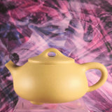 Zisha teapot Shi Piao , handmade y Artist Level 4, ZHANG Ke 张轲 (L4-2021) 黄金段泥 石瓢