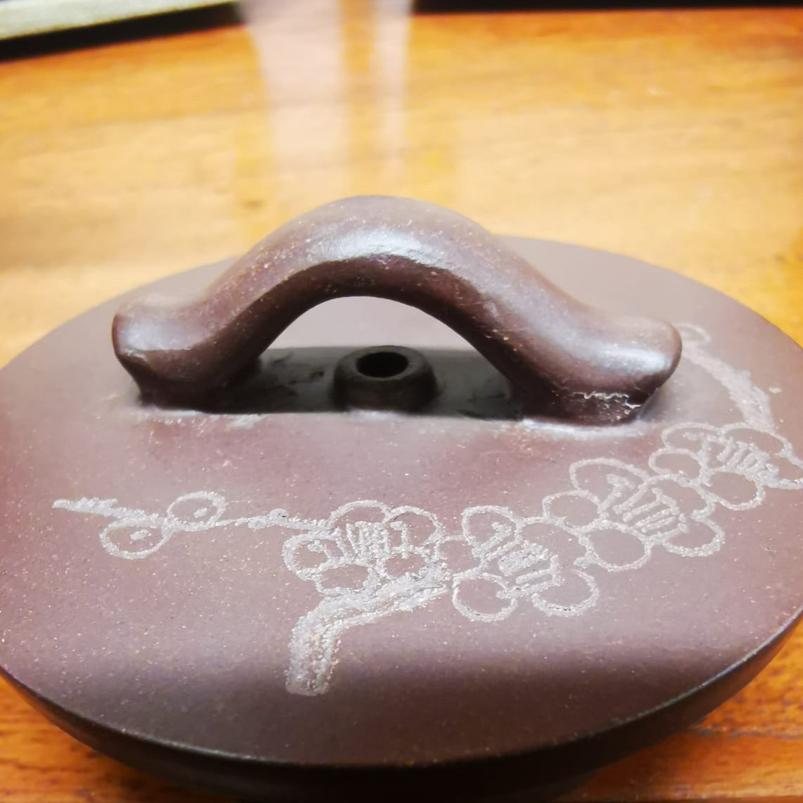 Zisha teapot Shi Piao, handmade by artist Level 3, WANG Li-Juan 王利娟（L3-2019）底槽清 石瓢