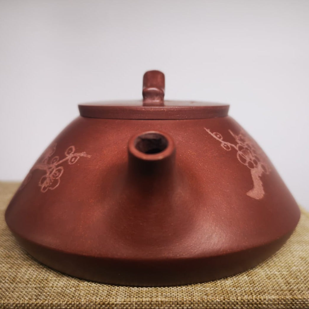 Zisha teapot Shi Piao, handmade by artist Level 3, WANG Li-Juan 王利娟（L3-2019）底槽清 石瓢