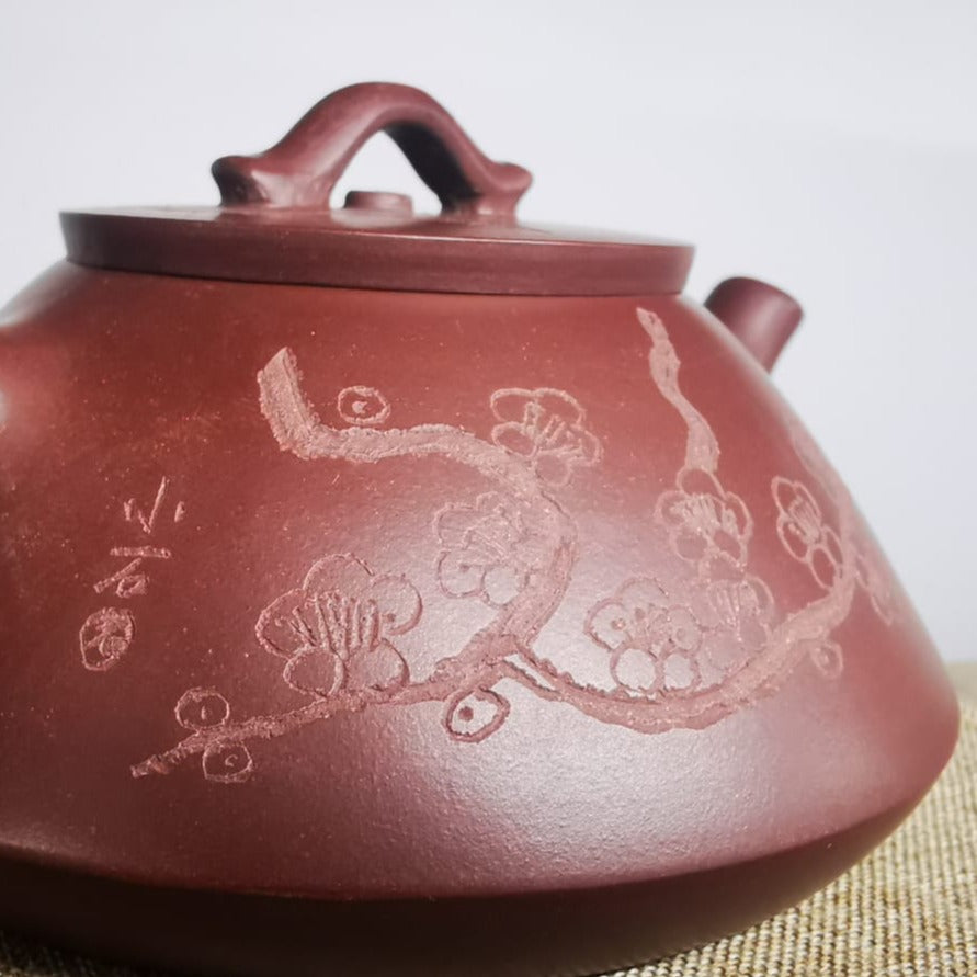 Zisha teapot Shi Piao, handmade by artist Level 3, WANG Li-Juan 王利娟（L3-2019）底槽清 石瓢