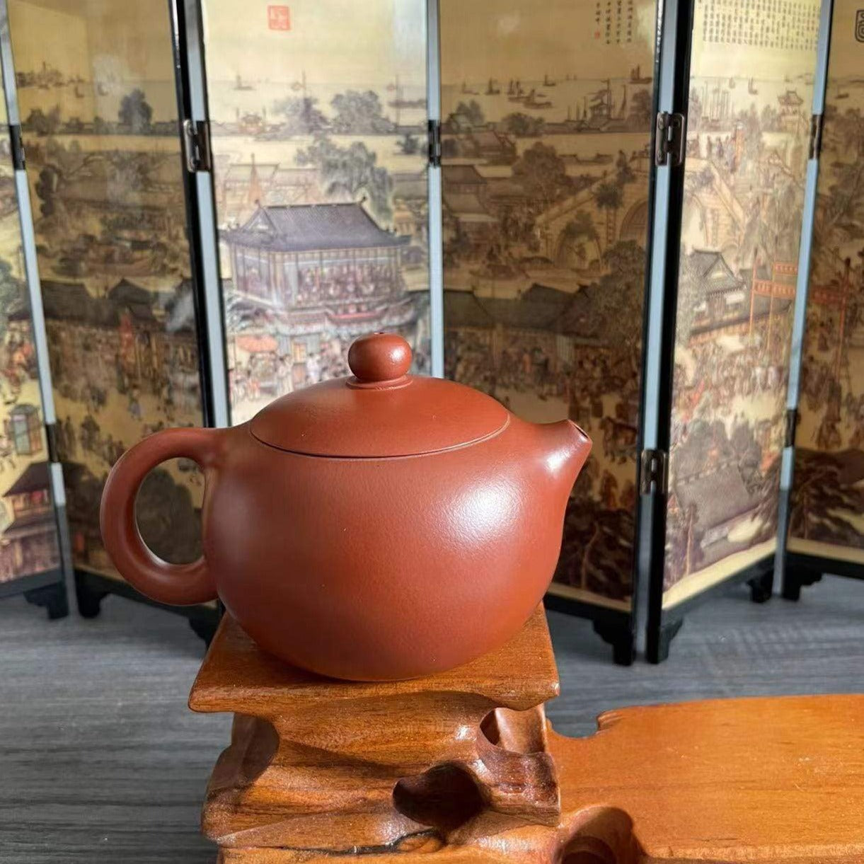 Zisha teapot Xi Shi,handmade by Artist Level 2, CAO Lan Fang 曹兰芳 L2-2011  “大红袍” 西施壶