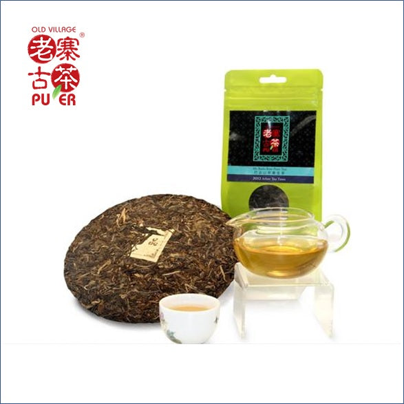 Mt. Bada Raw PuEr tea cake, arbor trees, 2012 Spring 巴达山 老树普洱生茶 - Old Village Puer 老寨古茶