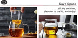 OVP Borosilicate Glass Cup with Filter and Lid - Old Village Puer 老寨古茶